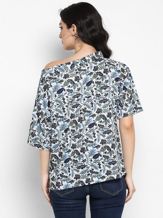 Pannkh Women's Floral Designer Collared Top