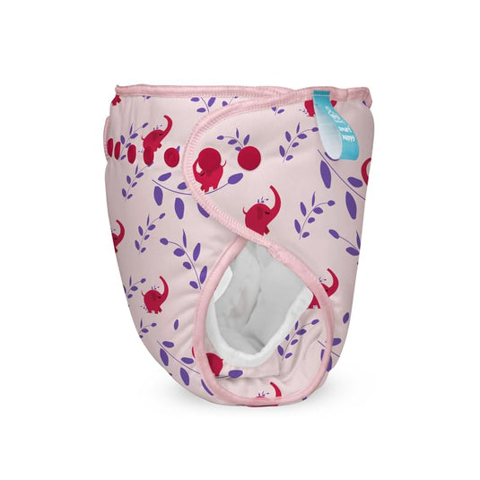 Bumberry New & Improved Smart Nappy For New Born Baby (LXL |10-18 months) Elephant| Holds Upto 3 Pees With Extra Absorbtion & 100% Leak Protection All in One Cloth Diaper For Just Borns - TRY ME PACK