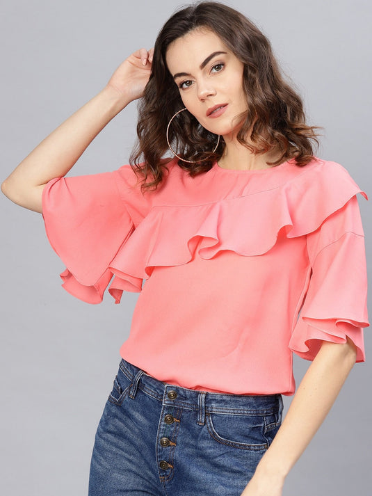 Solid Ruffle Top