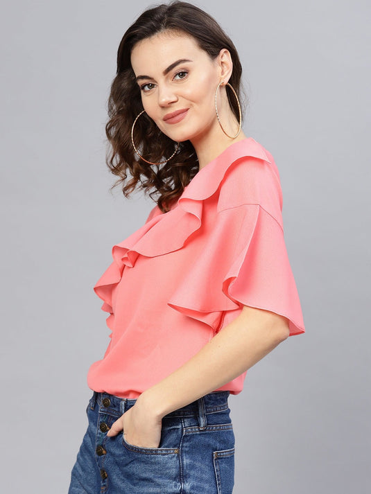 Solid Ruffle Top