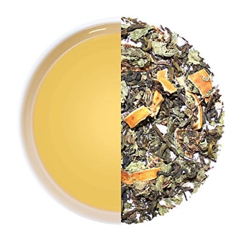 Buy 1 Get 1 Free Teafloor Lemon Mojito Green Tea | Loose Leaf Green Tea | 100% Natural Organic | Flavored Blend with Well Balanced Tangy Lemon & Spicy Ginger Notes | Treats Indigestion and Nausea | Low Caffeine | 100gm (3.5 Oz) 80 cups