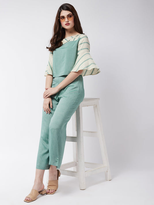 Soaked In Pastels Top With Neck Flap