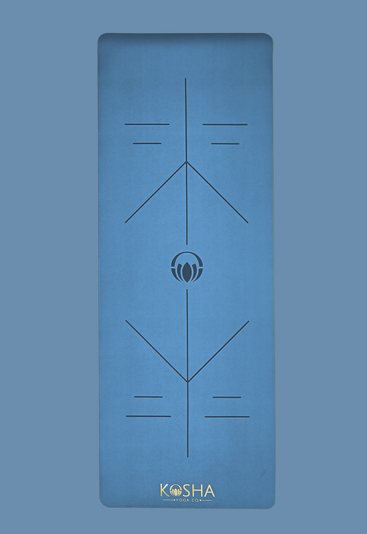 extra long yoga mats for tall men by kosha yoga in blue colour made from natural rubber