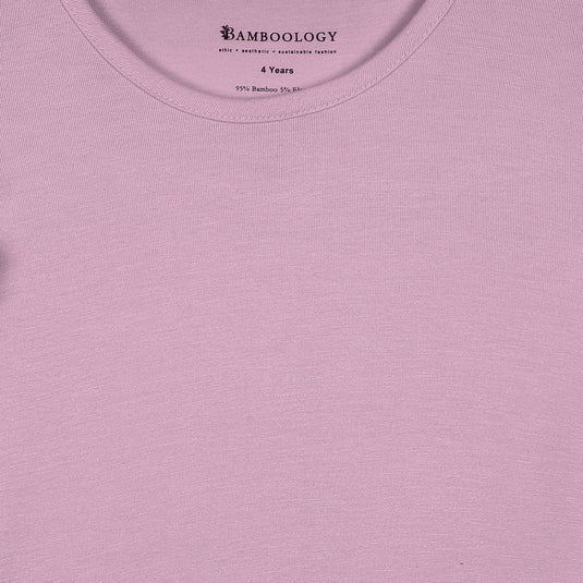 Bamboo Fabric Girl's Ruffled Shoulder Top | Anti-bacterial, Anti-viral Collection