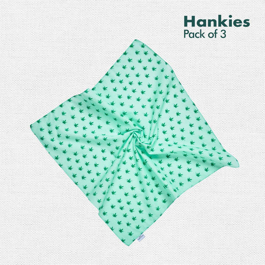 Happy High! Unisex Hankies, 100% Organic Cotton, Pack of 3