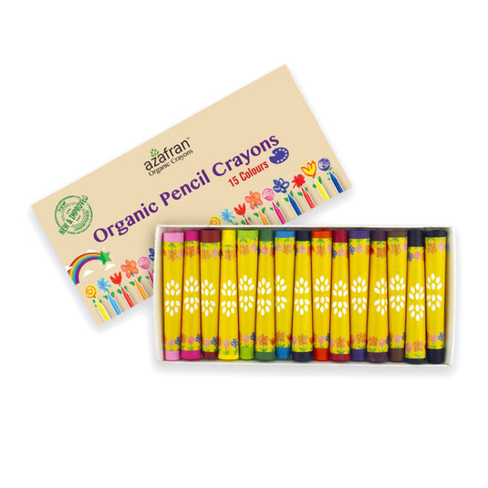 Organic Pencil Crayons, 15 colors