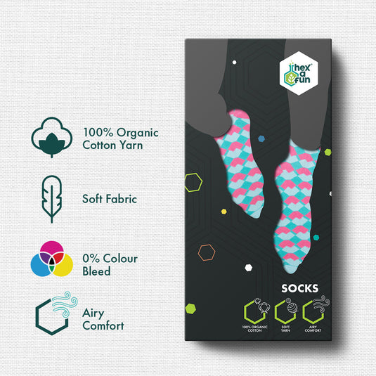 WTF! What Tetris Fun! Unisex Socks, 100% Organic Cotton, Ankle Length, Pack of 1