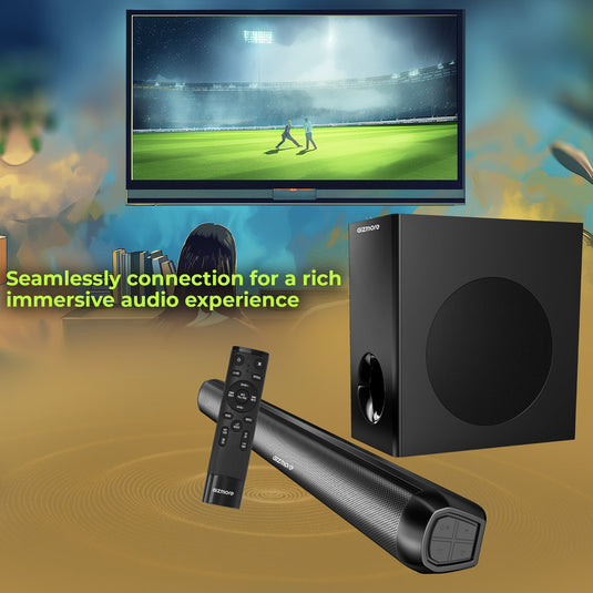 GIZBAR 180W 2.1 Wired Soundbar with  Extra Deep Bass Subwoofer