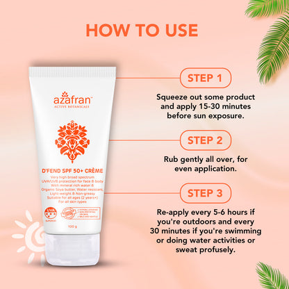 D‚Äôfend SPF 50 Non-toxic plant-based sunscreen