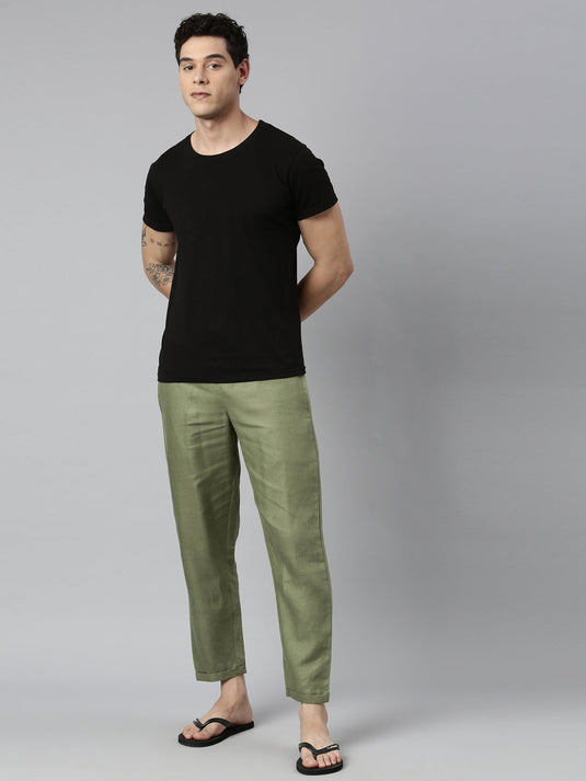 Men Regal Olive Hemp Yoga Pant