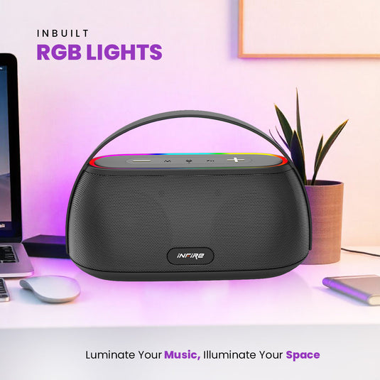 iNFiRe FireBeatz 14W Portable BT RGB Speaker Upto 8 Hrs Playtime With 5.4 BT Version, 14 W Bluetooth Speaker