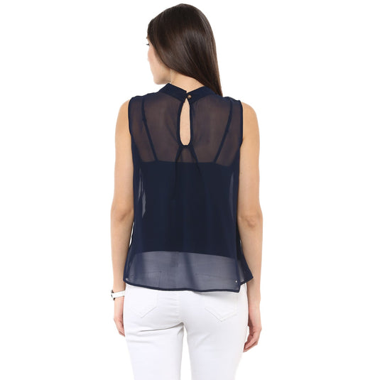 Sleeveless Sheer Top