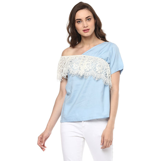 Asymmetric Lace Top