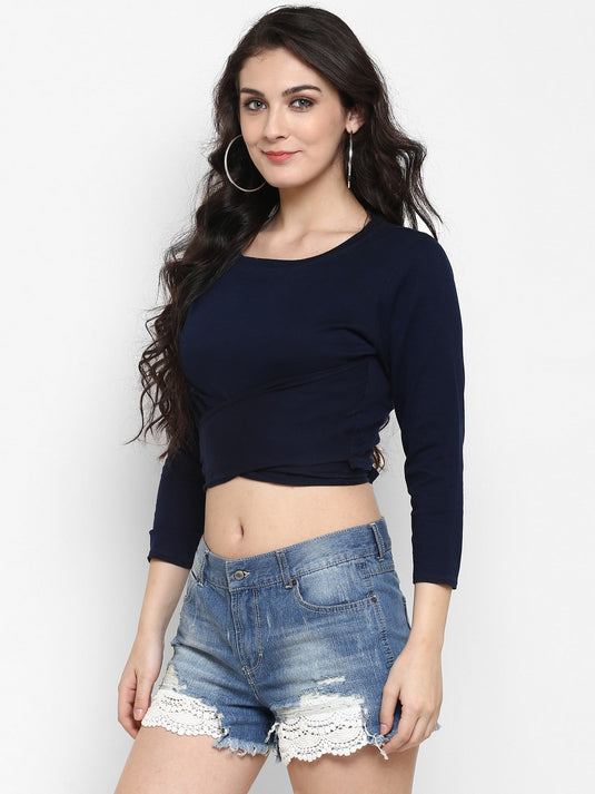 Knitted Knot Style Crop Top