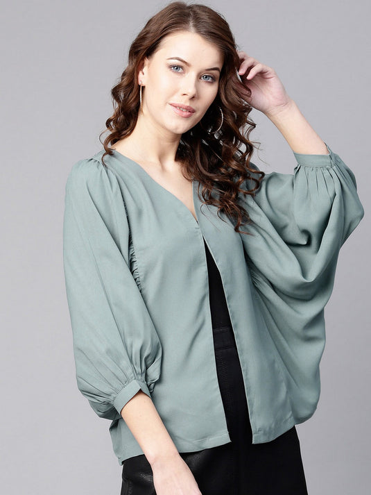 Solid Flared Cape Top