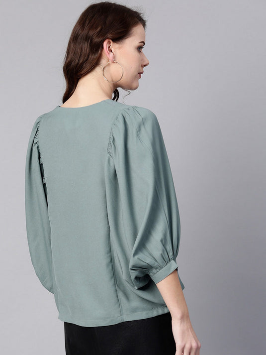 Solid Flared Cape Top