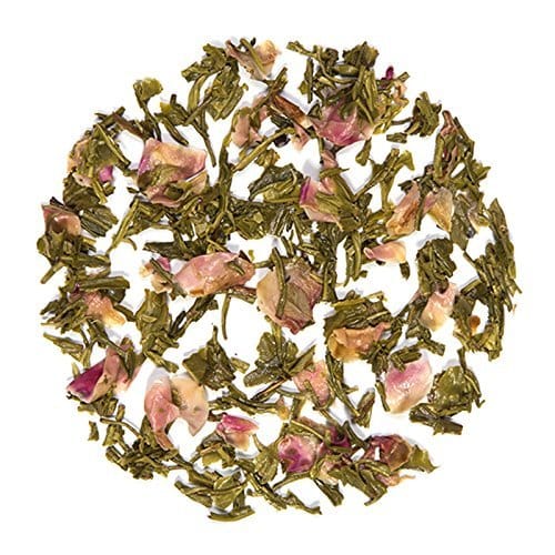 Teafloor Rose Green Tea | Loose Leaf Green Tea | Blend of Green leaves & Rose petals | Prevents Nausea and dizziness | Low Caffeine | Splendid Citrus Flavor | Assam & Darjeeling | 100 grams (3.5 oz) 40 cups