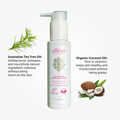 Organic Tea Tree Skin Clearing Face Wash