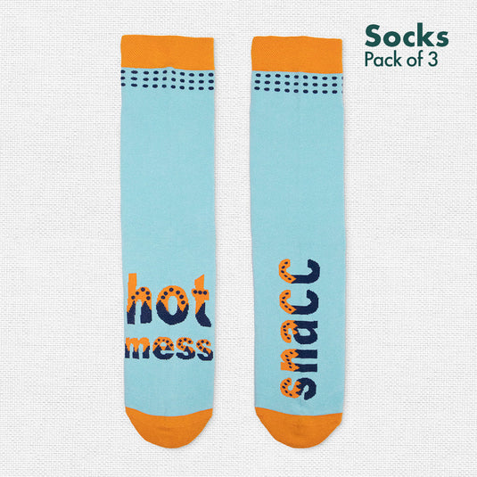 Wordle Series 1! Unisex Socks, 100% Organic Cotton, Crew Length, Pack of 3