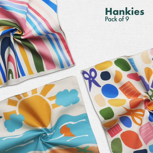 Hakuna Matata! Unisex Kid's Hankies, 100% Organic Cotton, Pack of 9