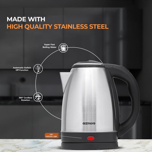 GIZMORE EK01 1.8L Stainless Steel Electric Kettle