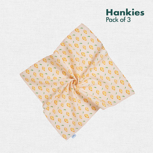 Foodgasm Series 1! Unisex Hankies, 100% Organic Cotton, Pack of 3