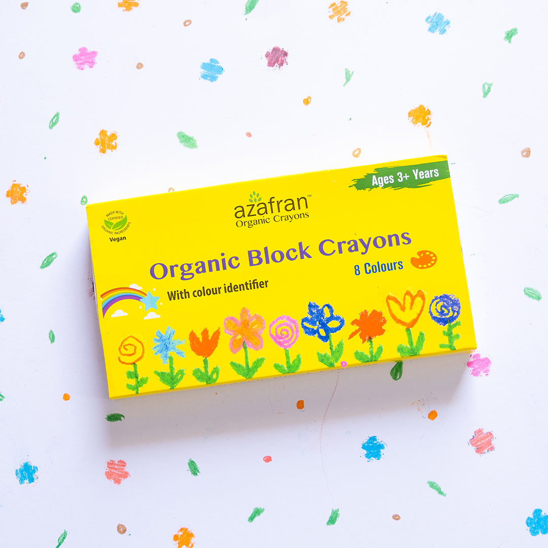 Organic Jumbo Sized Block Crayons, 8 Colors