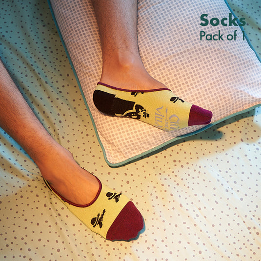 Chillin' Like A Villain! Unisex Socks, 100% Organic Cotton, No Show, Pack of 1