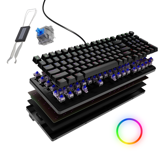 Hive Full-Size All Black Wired Gaming Keyboard Kreo