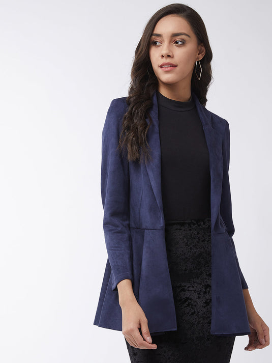 Solid Peplum Blazer