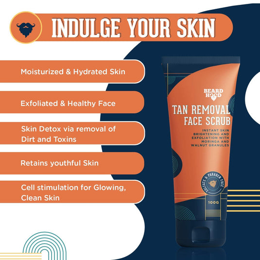 Tan Removal Scrub & Charcoal Peel Off Mask Combo