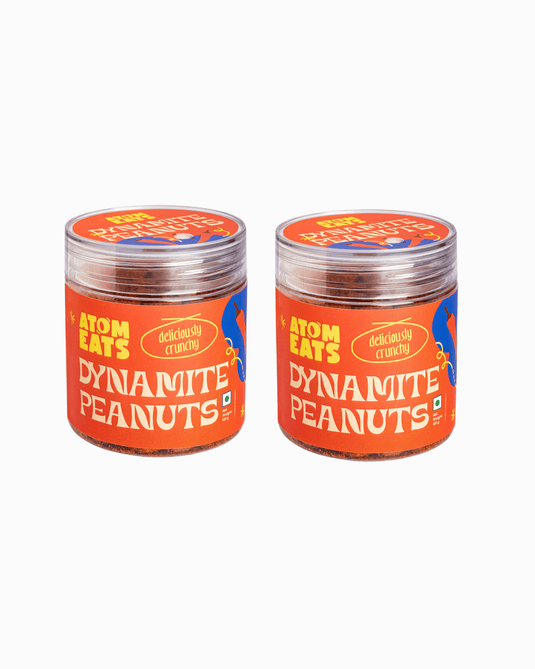 Atom Eats | Dynamite Peanuts, Pack of 2, Salty & Spicy, 120 g each