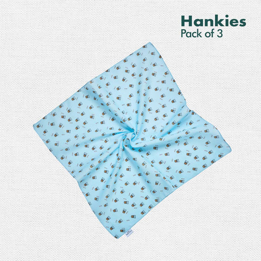 Happy High! Unisex Hankies, 100% Organic Cotton, Pack of 3