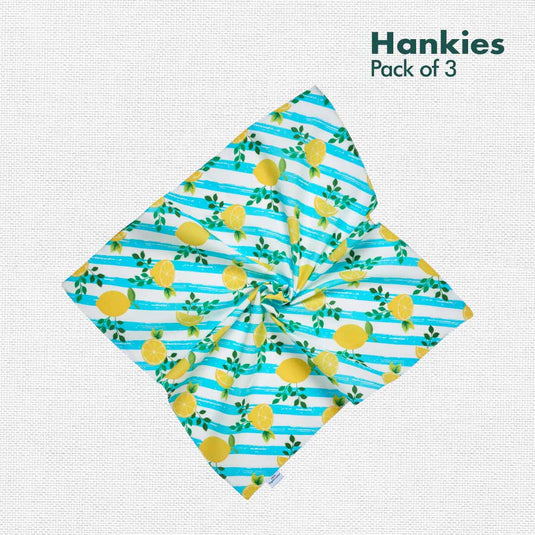 SOML! Summer Of My Life! Unisex Hankies, 100% Organic Cotton, Pack of 3