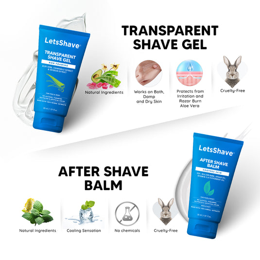 Pro 6 Sensitive Combo (Pro 6 Sensitive Razor+After Shave Balm 30 ml+Transparent Shave Gel 30 ml)