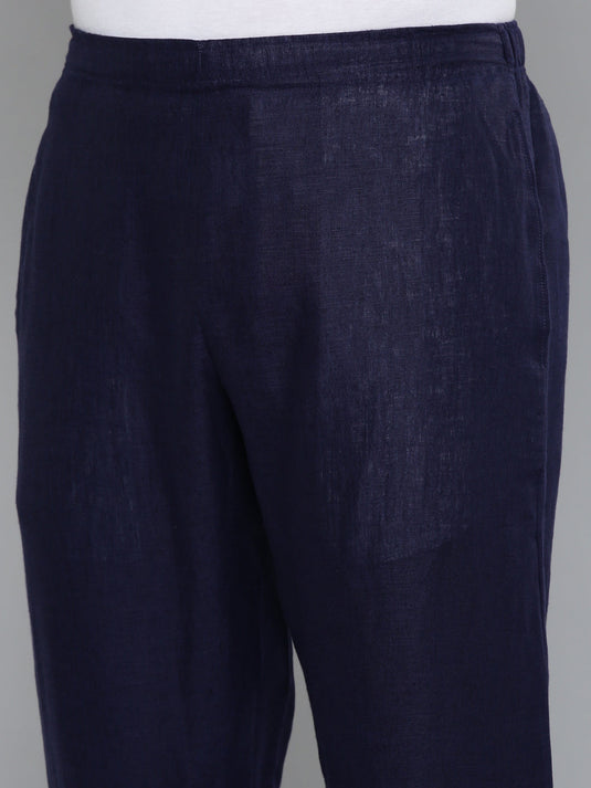 Men Royal Blue Hemp Lounge Pant