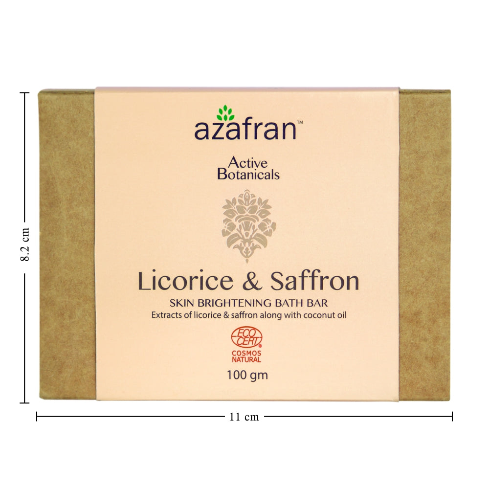 Organic Licorice & Saffron Brightening Bath Bar- 100gm