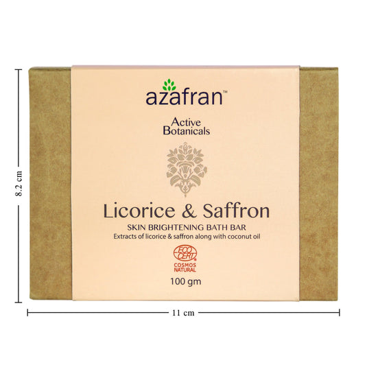 Organic Licorice & Saffron Brightening Bath Bar- 100gm