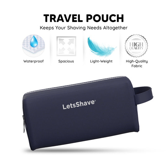 LetsShave Pro 4 Grooming & Shaving Kit for Men - 2 Shaving Blades with Razor, Shaving Foam, After Shave Balm 100ml, Travel Pouch & Razor Cap