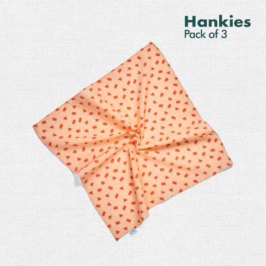 Child-unlock! Unisex Hankies, 100% Organic Cotton, Pack of 3