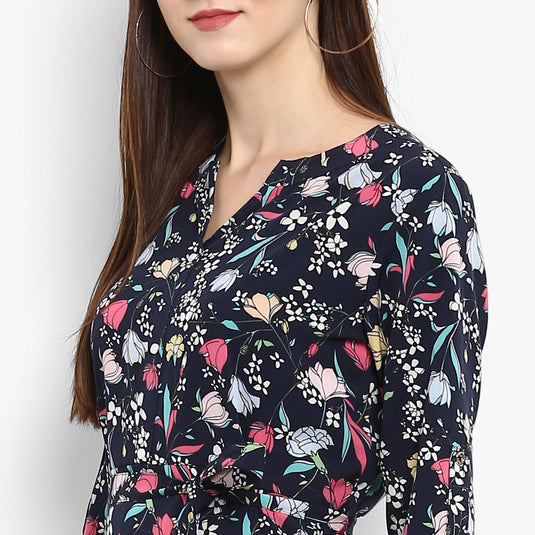 Floral Printed Shirt Dress