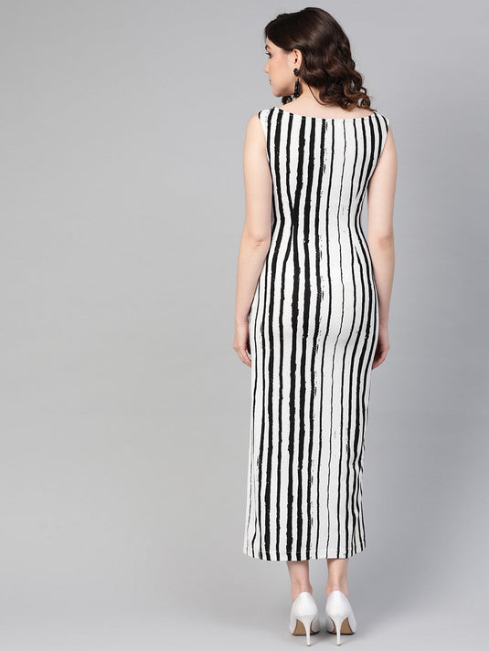 Boatneck Long Dress