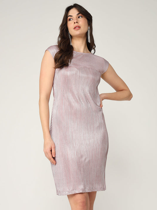 Shimmer Pleated Coctail Inspired Dress