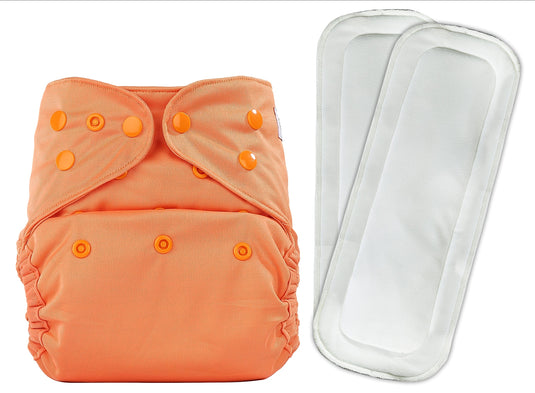 Diaper Cover (Scarlet) + Two Wet Free Insert