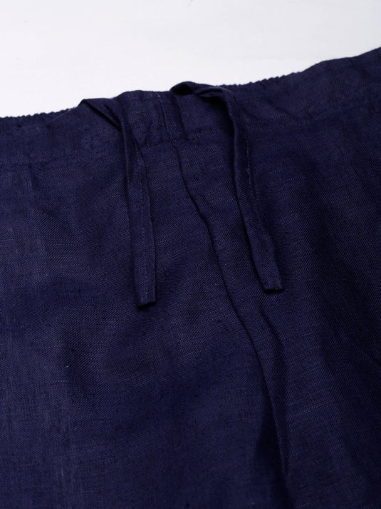 Men Royal Blue Hemp Lounge Pant