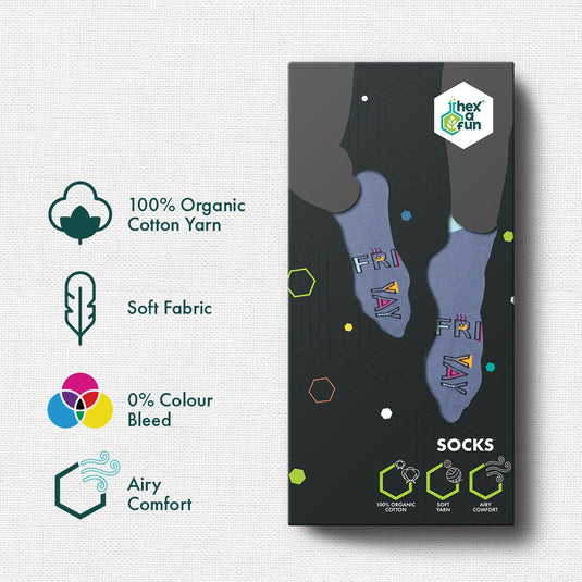 Wordle Series 1! Unisex Socks, 100% Organic Cotton, Crew Length, Pack of 3