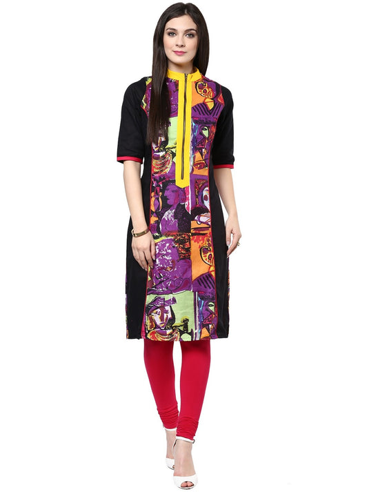 Casual 3/4 Sleeve Printed Kurti