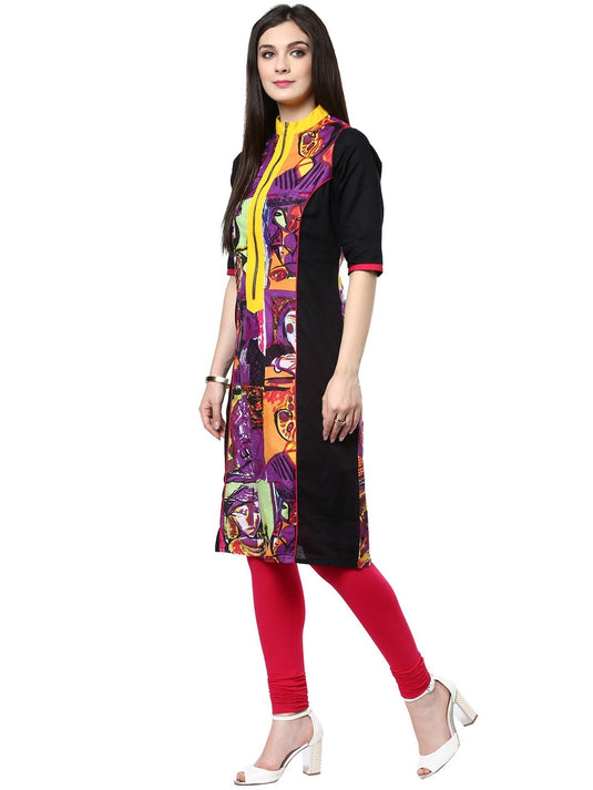 Casual 3/4 Sleeve Printed Kurti