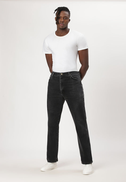 Black High Rise Straight Jeans