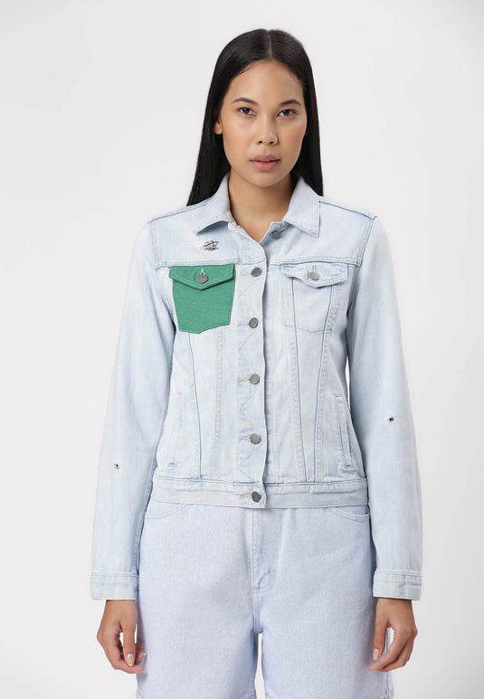 UnCrave Pledge | Light Indigo Regular Trucker Jacket | Xtra Small